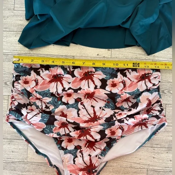 Women’s Tankini 2 piece Swimsuit (High waisted) Size Large NWOT - Picture 14 of 15